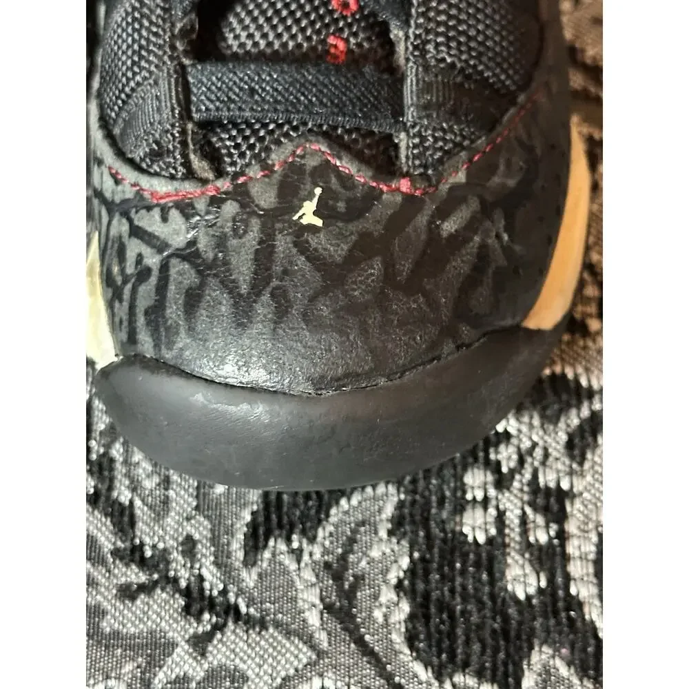 NIKE AIR JORDAN 6 RINGS Baby Toddler Shoes Size 9C Black Red White MJ School